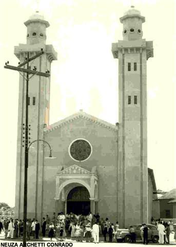 Igreja Nossa Senhora das Graas - Franca/SP - Foto dos anos 50